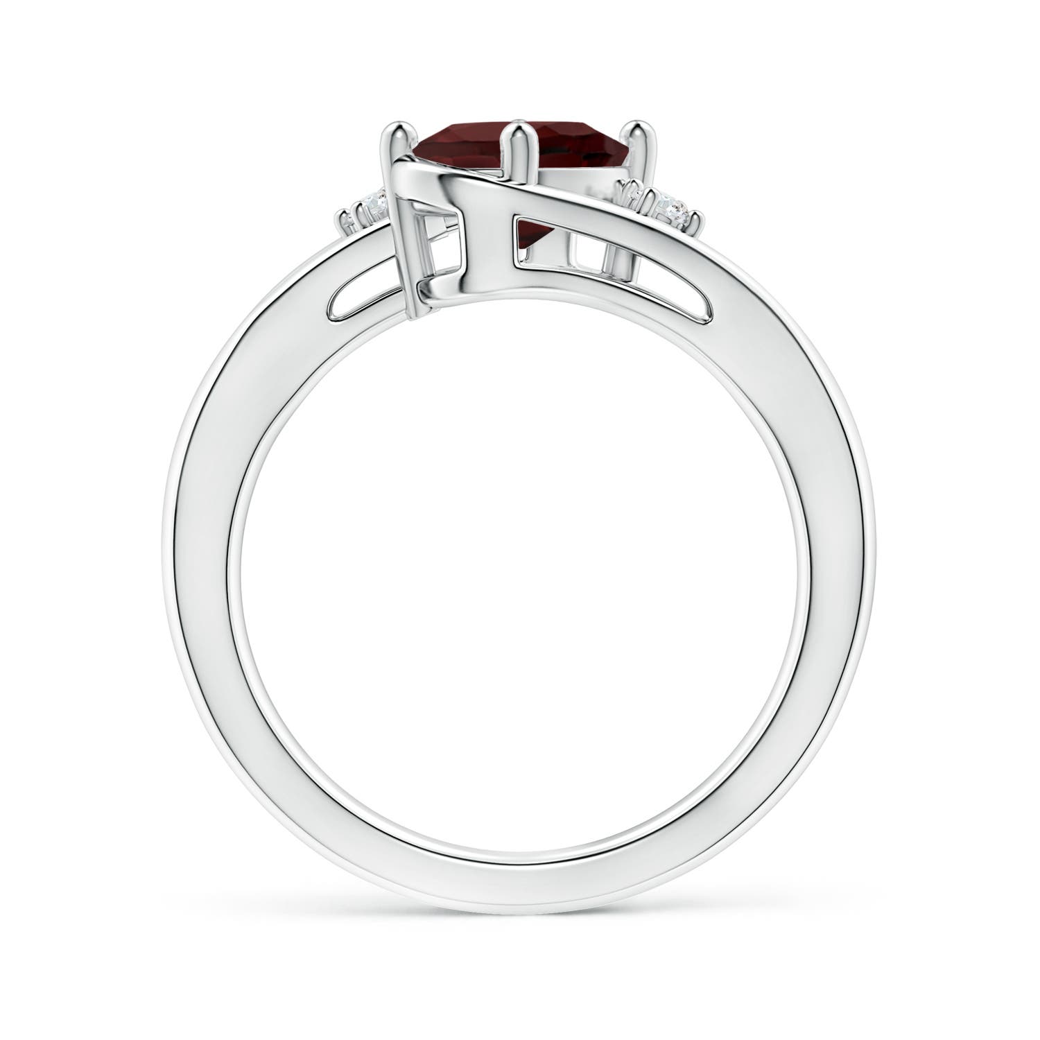 AA - Garnet / 1.5 CT / 14 KT White Gold