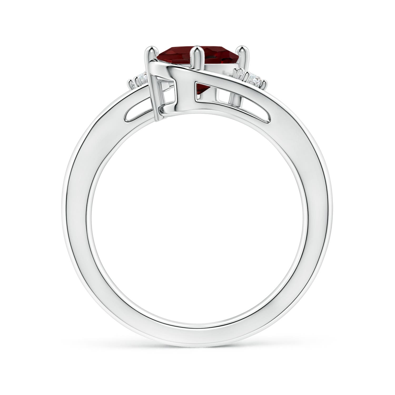 AAA - Garnet / 1.5 CT / 14 KT White Gold