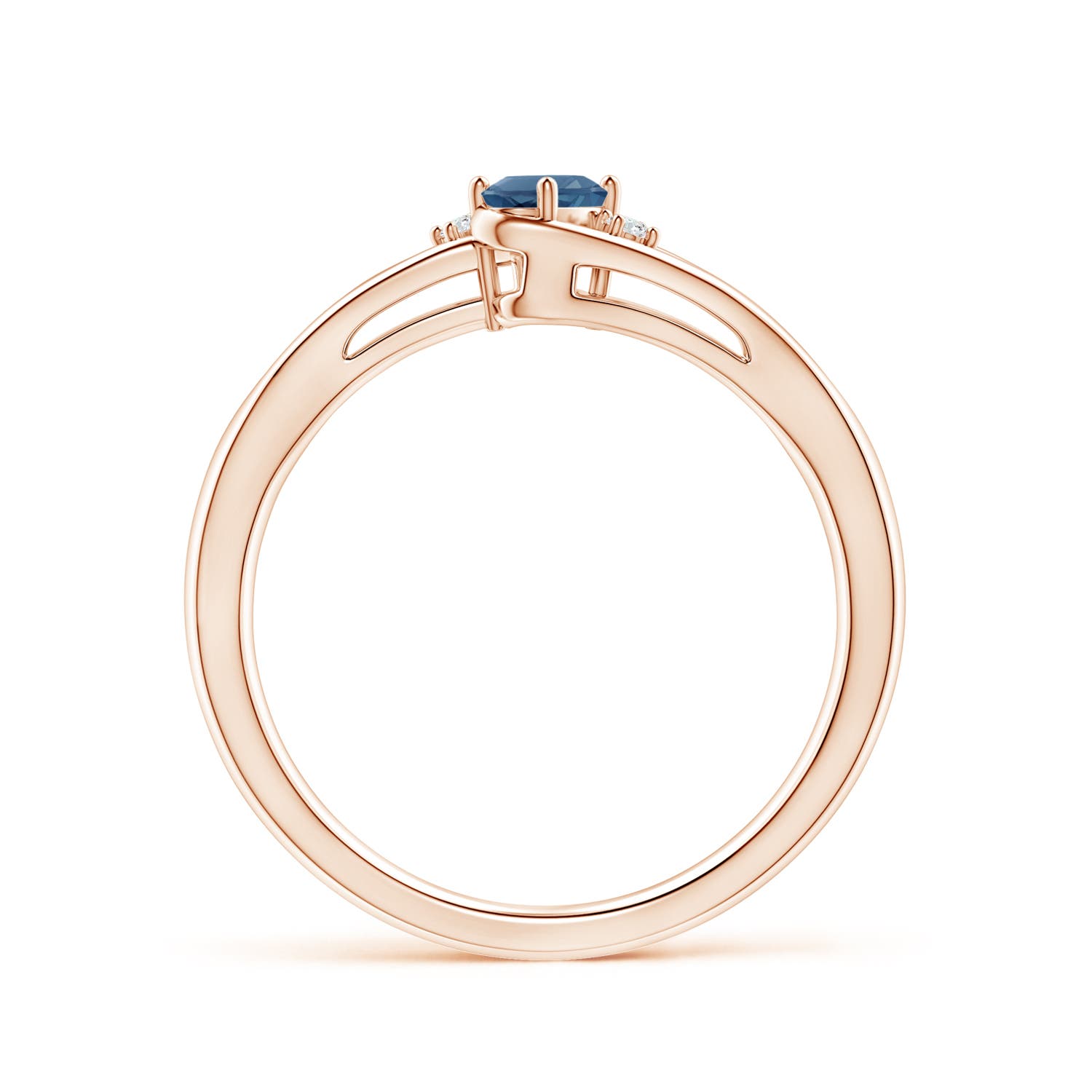 A - London Blue Topaz / 0.29 CT / 14 KT Rose Gold