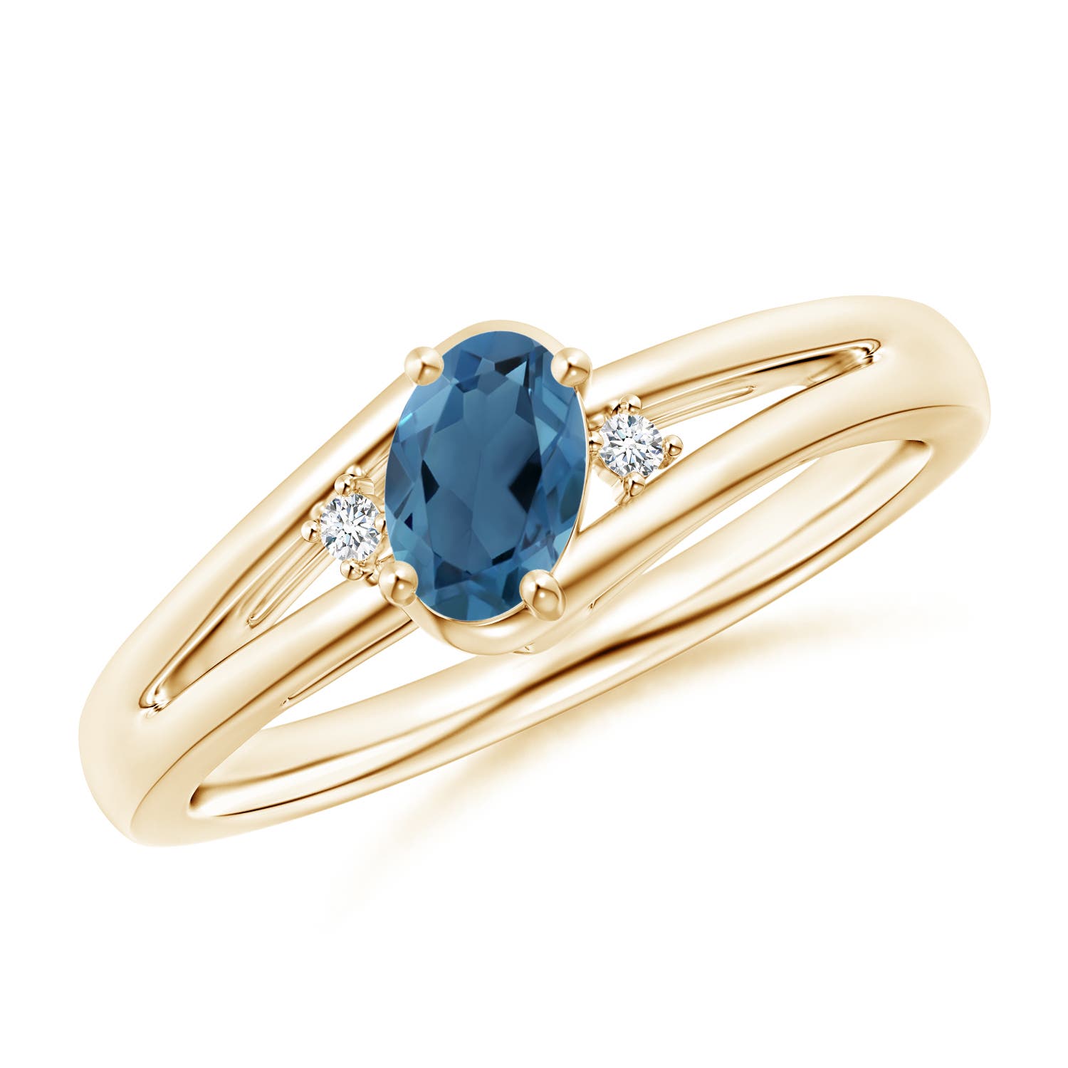 A - London Blue Topaz / 0.56 CT / 14 KT Yellow Gold