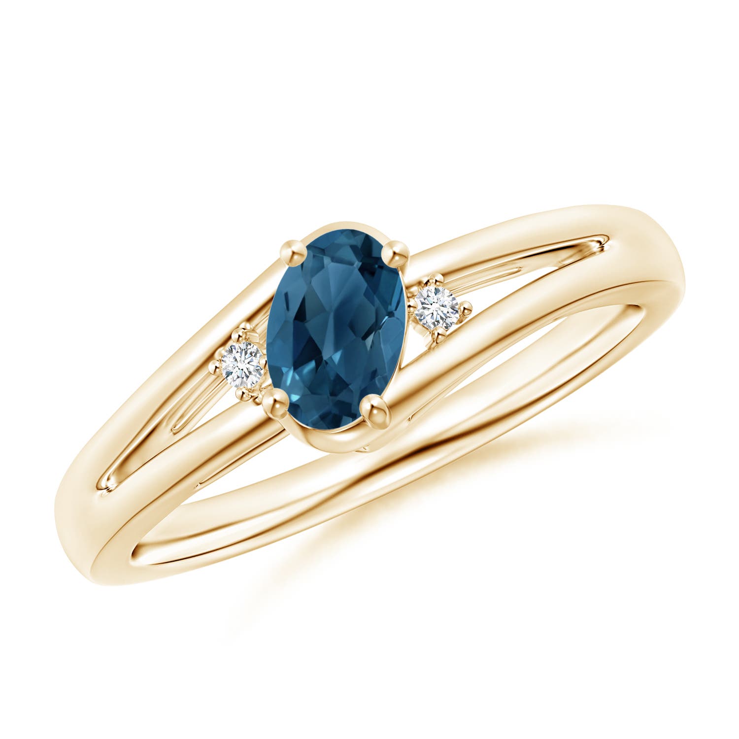 AA - London Blue Topaz / 0.56 CT / 14 KT Yellow Gold