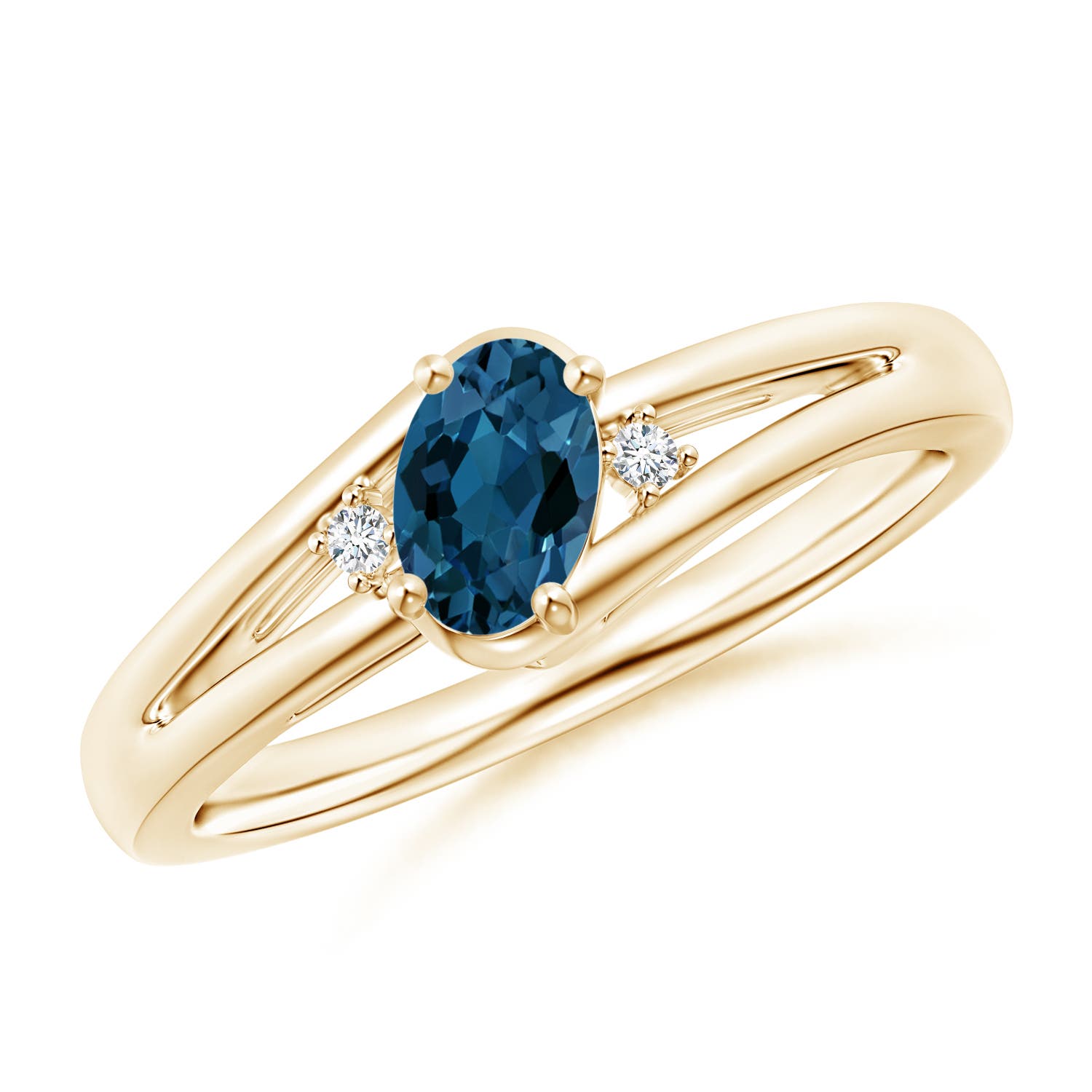 AAA - London Blue Topaz / 0.56 CT / 14 KT Yellow Gold