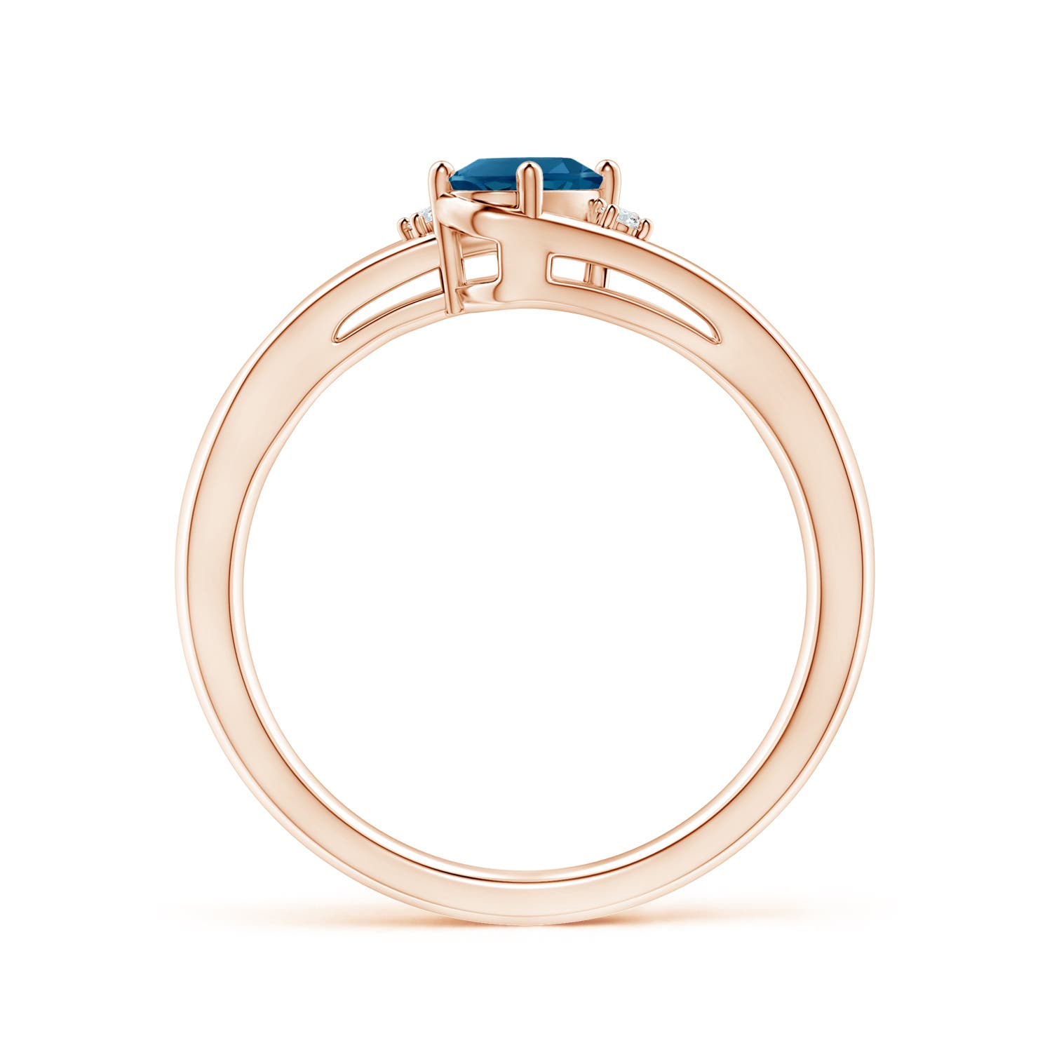 AAAA - London Blue Topaz / 0.56 CT / 14 KT Rose Gold