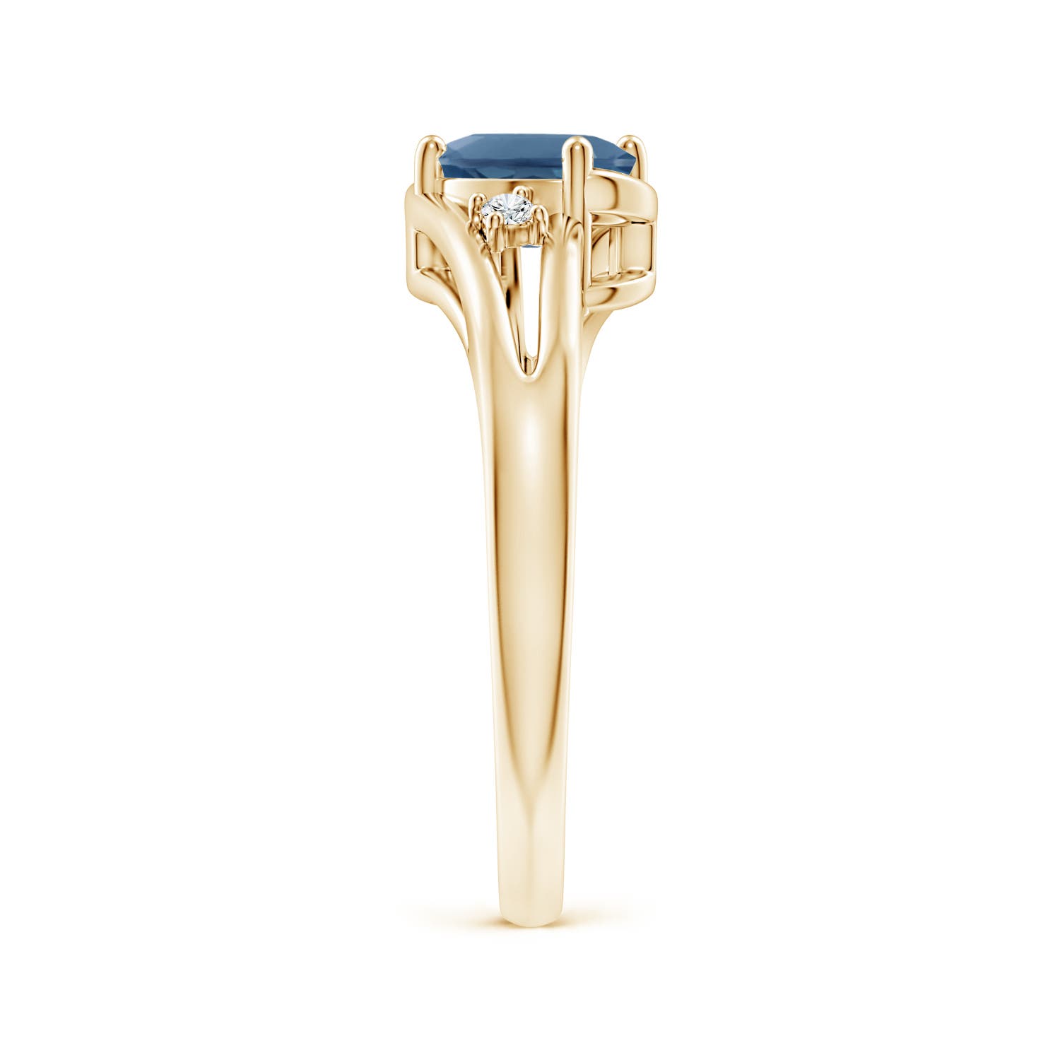 A - London Blue Topaz / 0.99 CT / 14 KT Yellow Gold