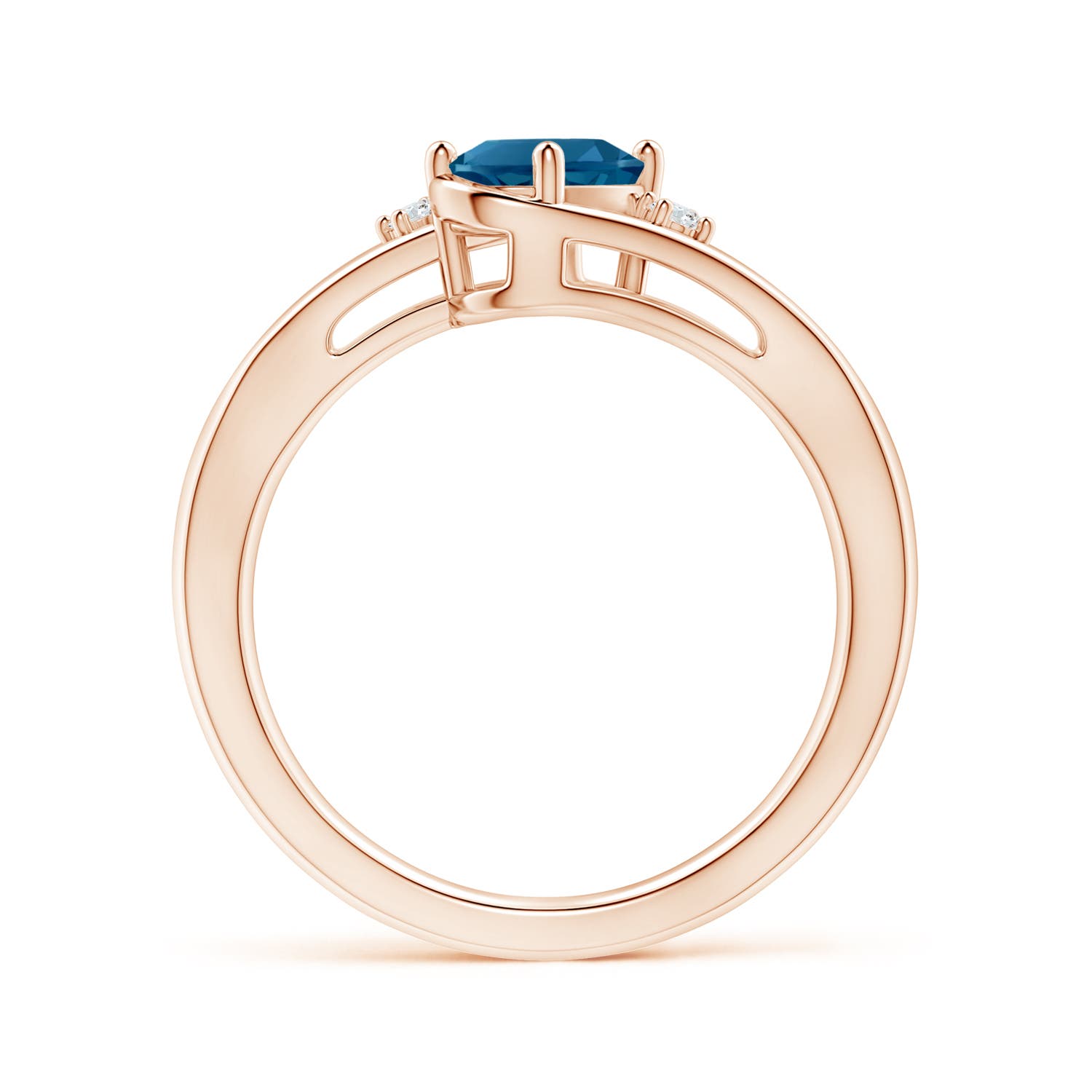 AAAA - London Blue Topaz / 0.99 CT / 14 KT Rose Gold