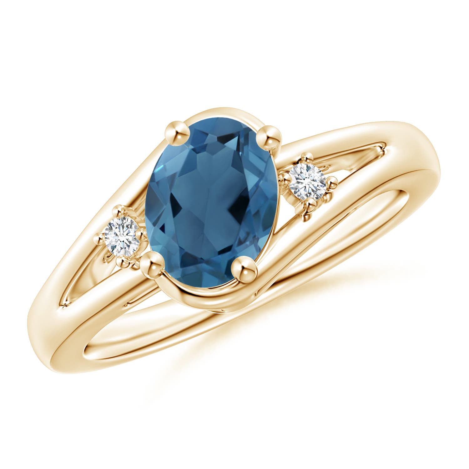 A - London Blue Topaz / 1.55 CT / 14 KT Yellow Gold