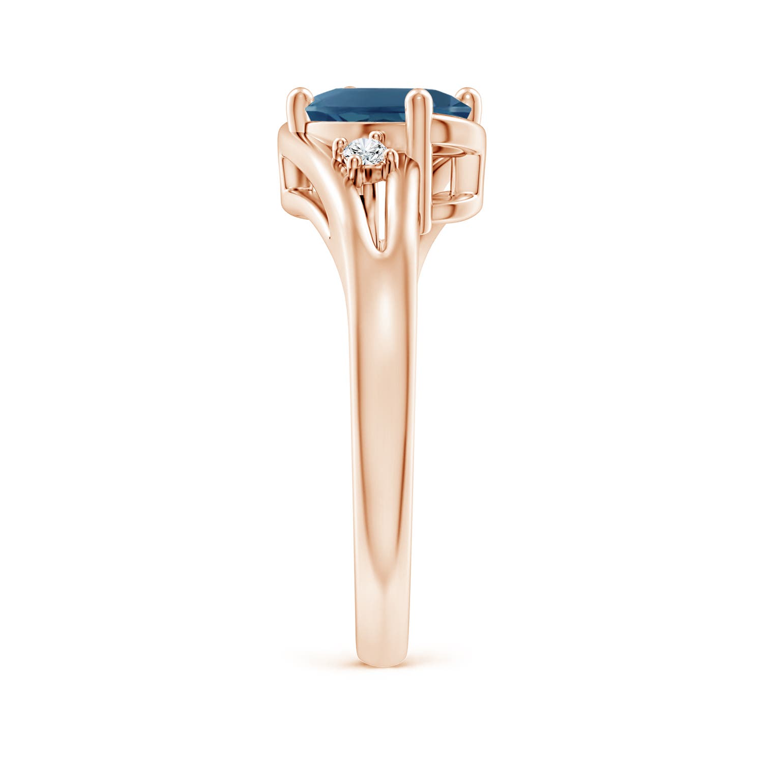 AA - London Blue Topaz / 1.55 CT / 14 KT Rose Gold