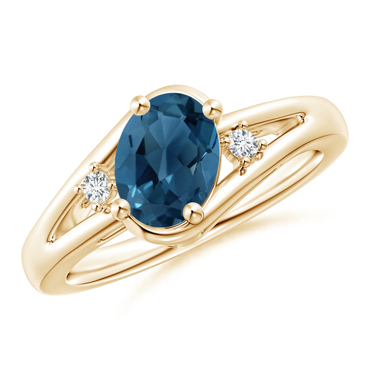 AA - London Blue Topaz / 1.55 CT / 14 KT Yellow Gold