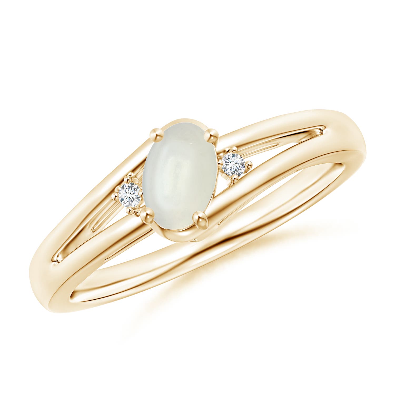 AAAA - Moonstone / 0.39 CT / 14 KT Yellow Gold