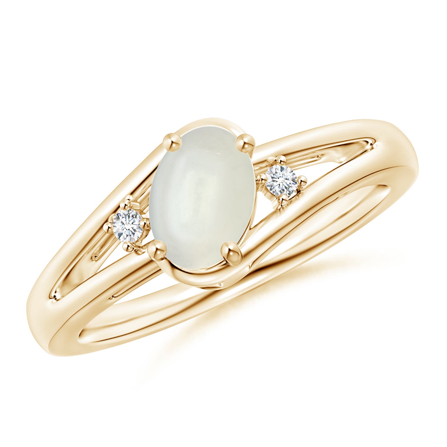 AAAA - Moonstone / 0.72 CT / 14 KT Yellow Gold