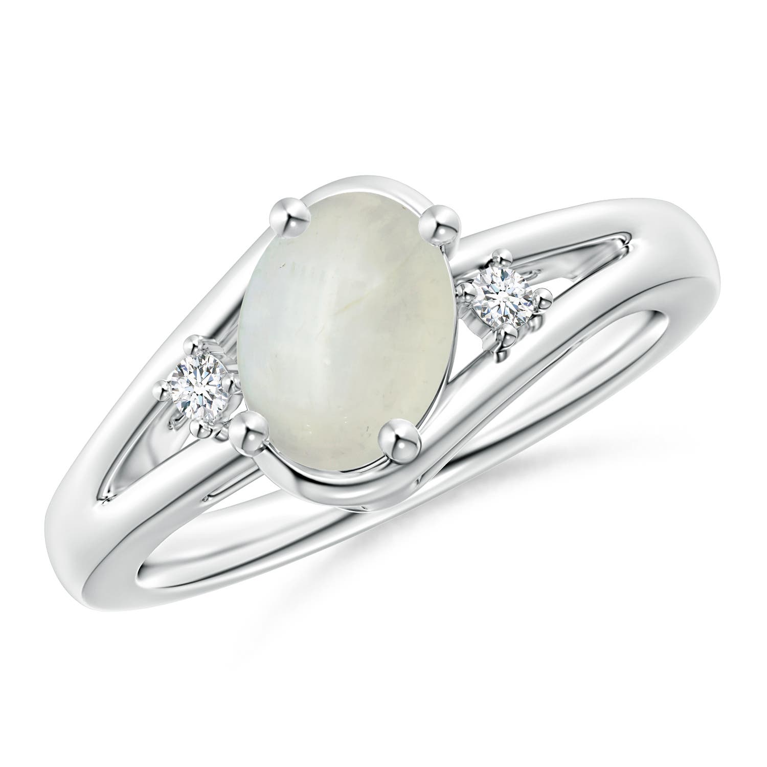 AA - Moonstone / 1.15 CT / 14 KT White Gold