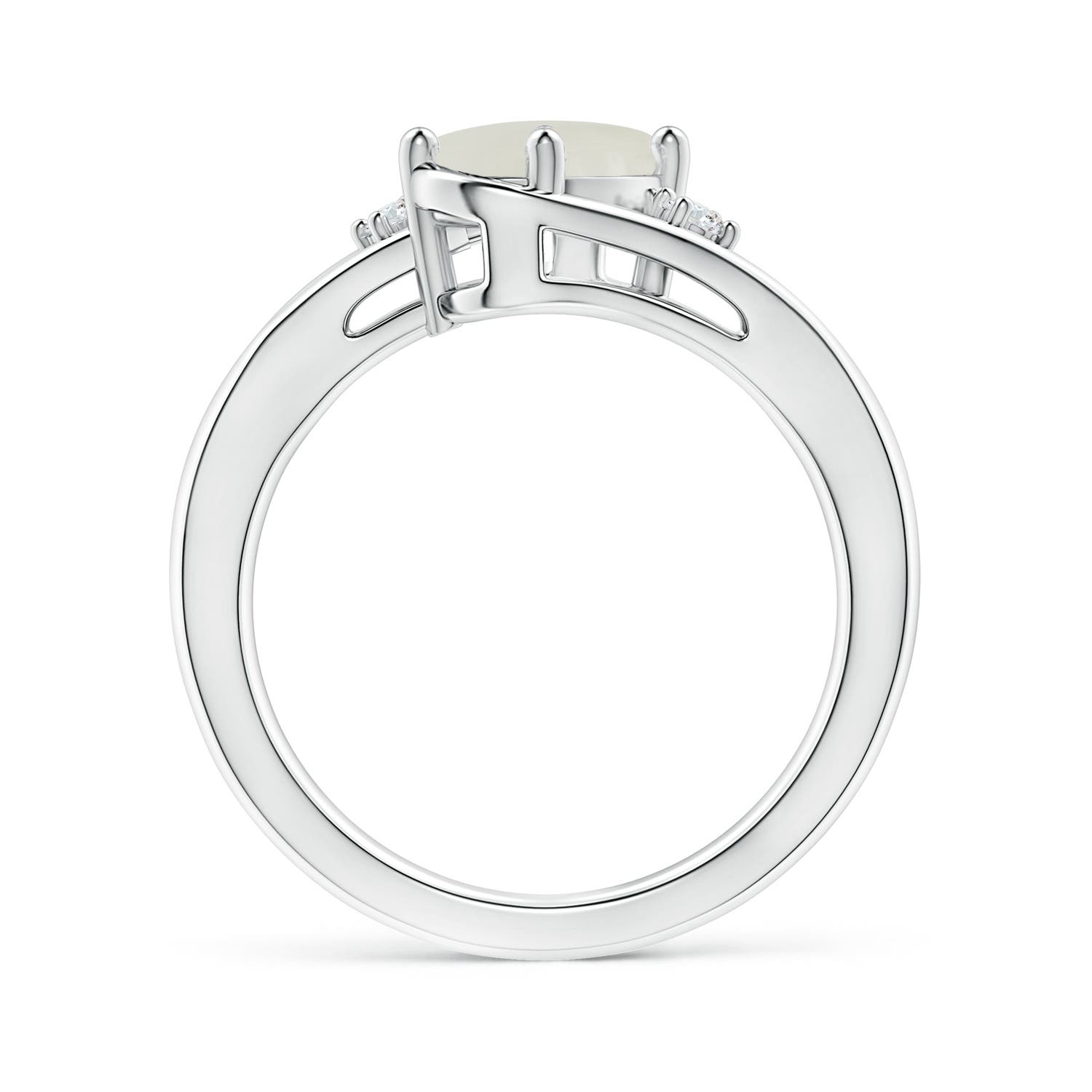 AAAA - Moonstone / 1.15 CT / 14 KT White Gold