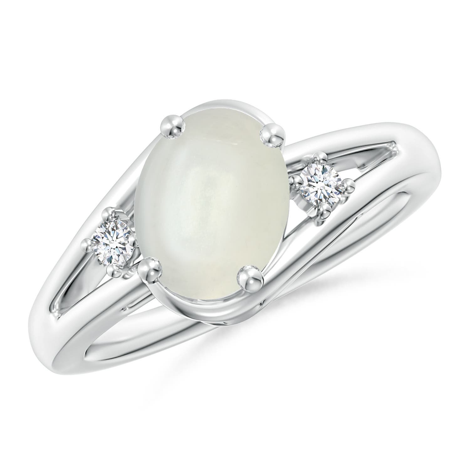 AAAA - Moonstone / 1.77 CT / 14 KT White Gold