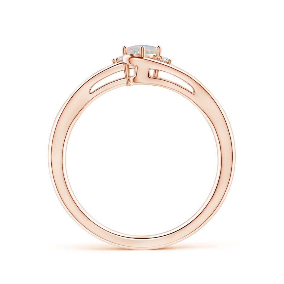 5x3mm AAAA Opal and Diamond Split Shank Ring in Rose Gold side 199