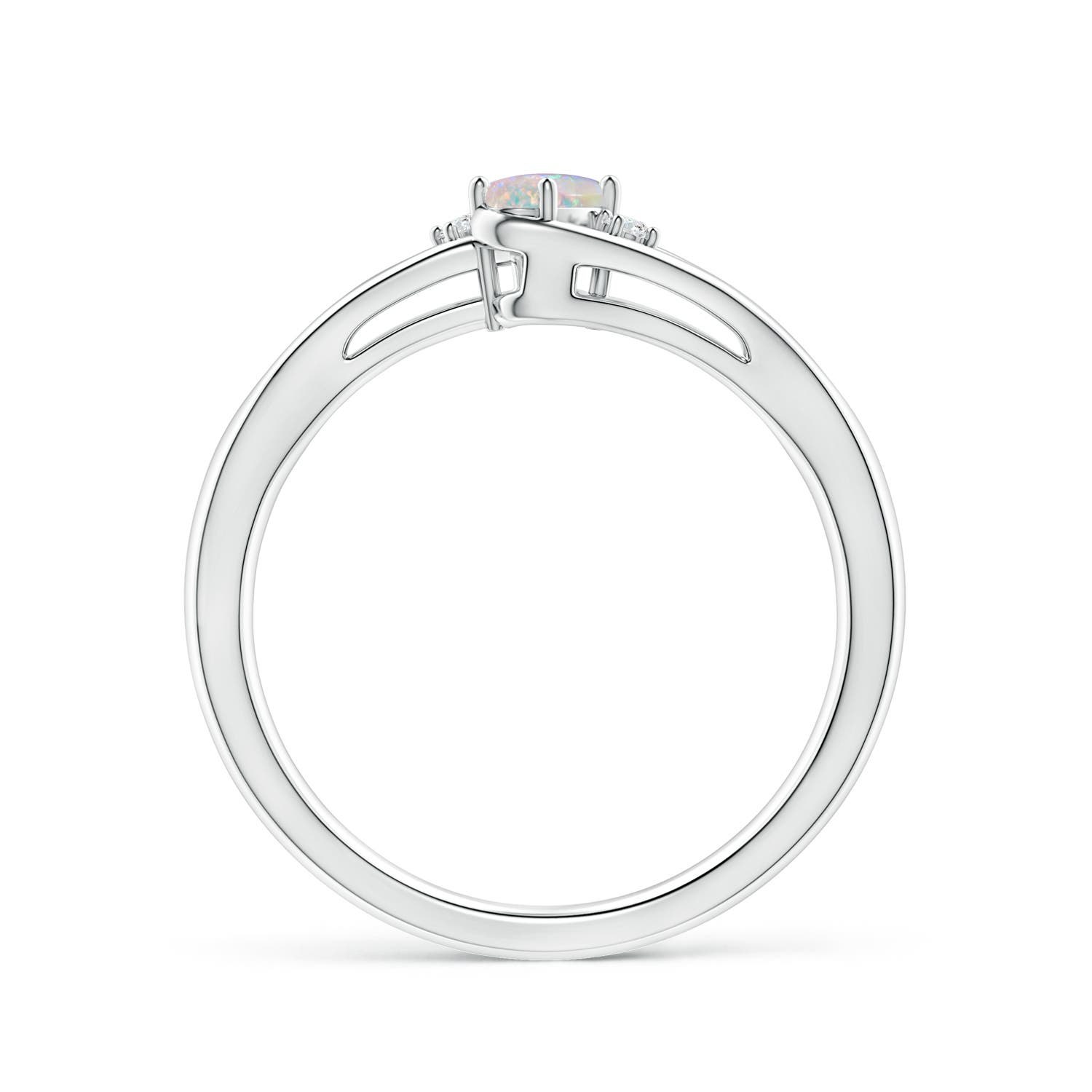 AAAA - Opal / 0.17 CT / 14 KT White Gold