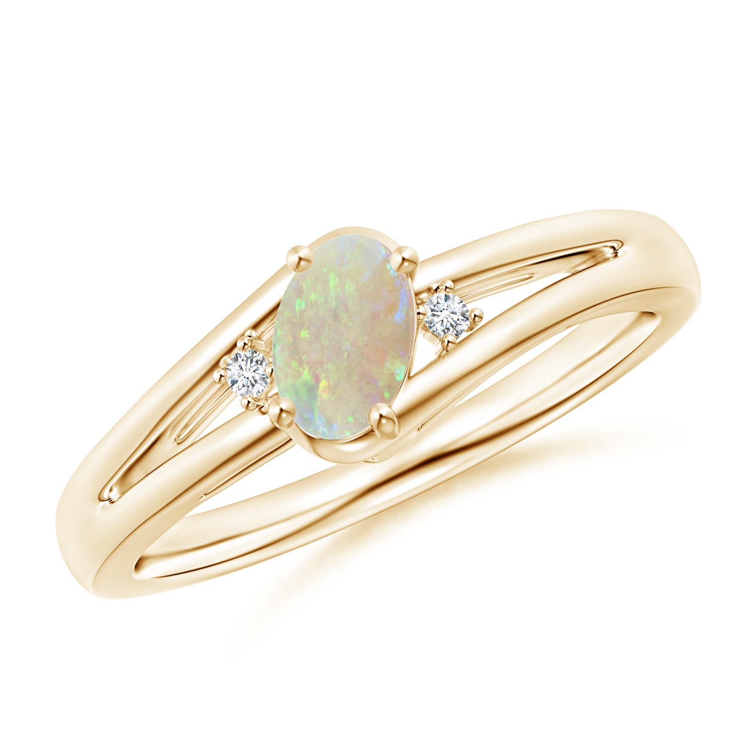 AAA - Opal / 0.3 CT / 14 KT Yellow Gold