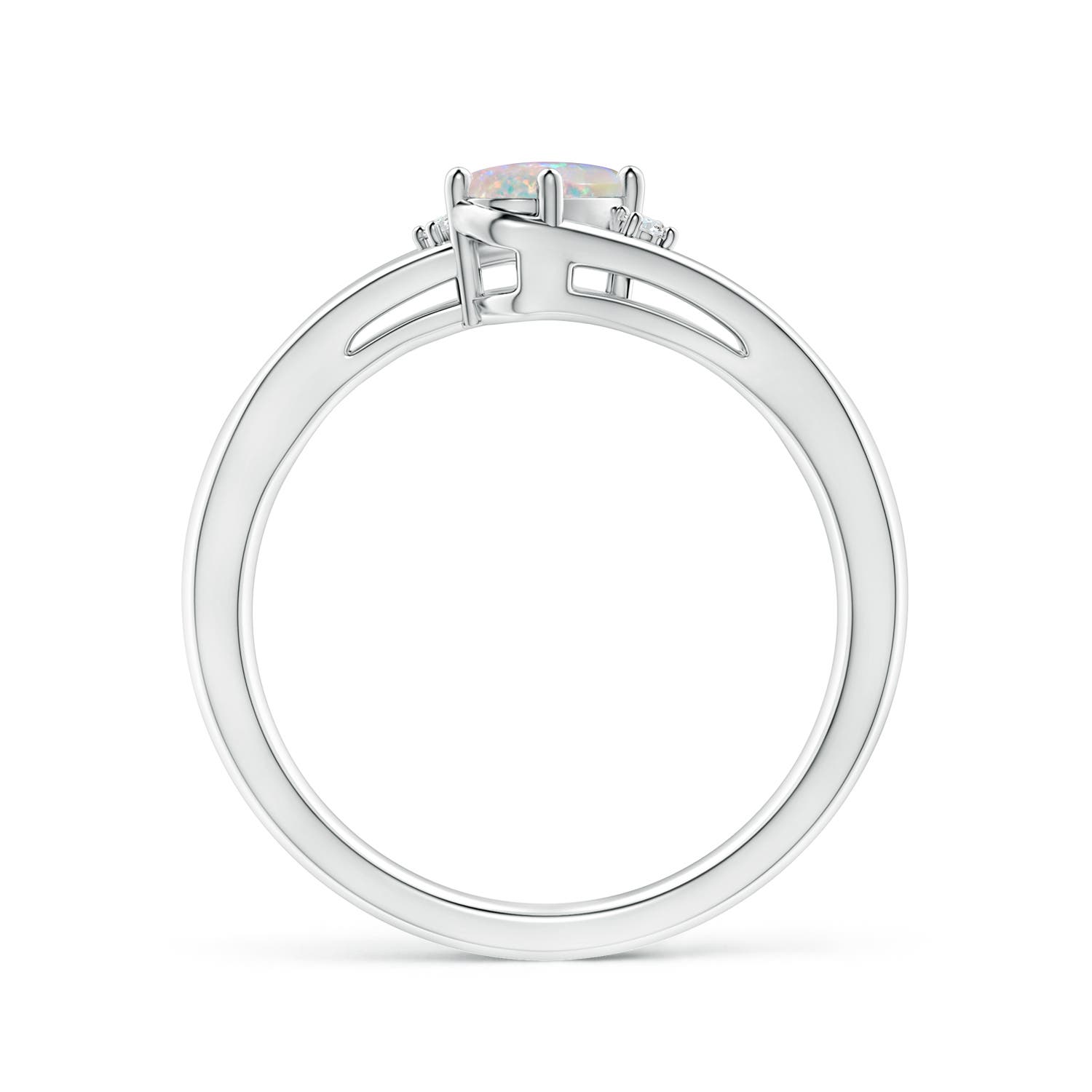 AAAA - Opal / 0.3 CT / 14 KT White Gold