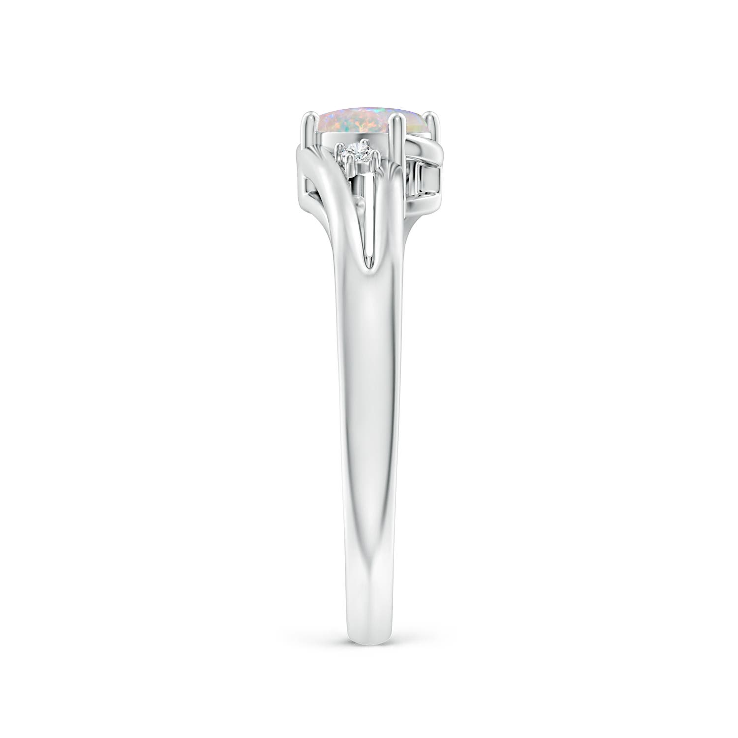 AAAA - Opal / 0.3 CT / 14 KT White Gold