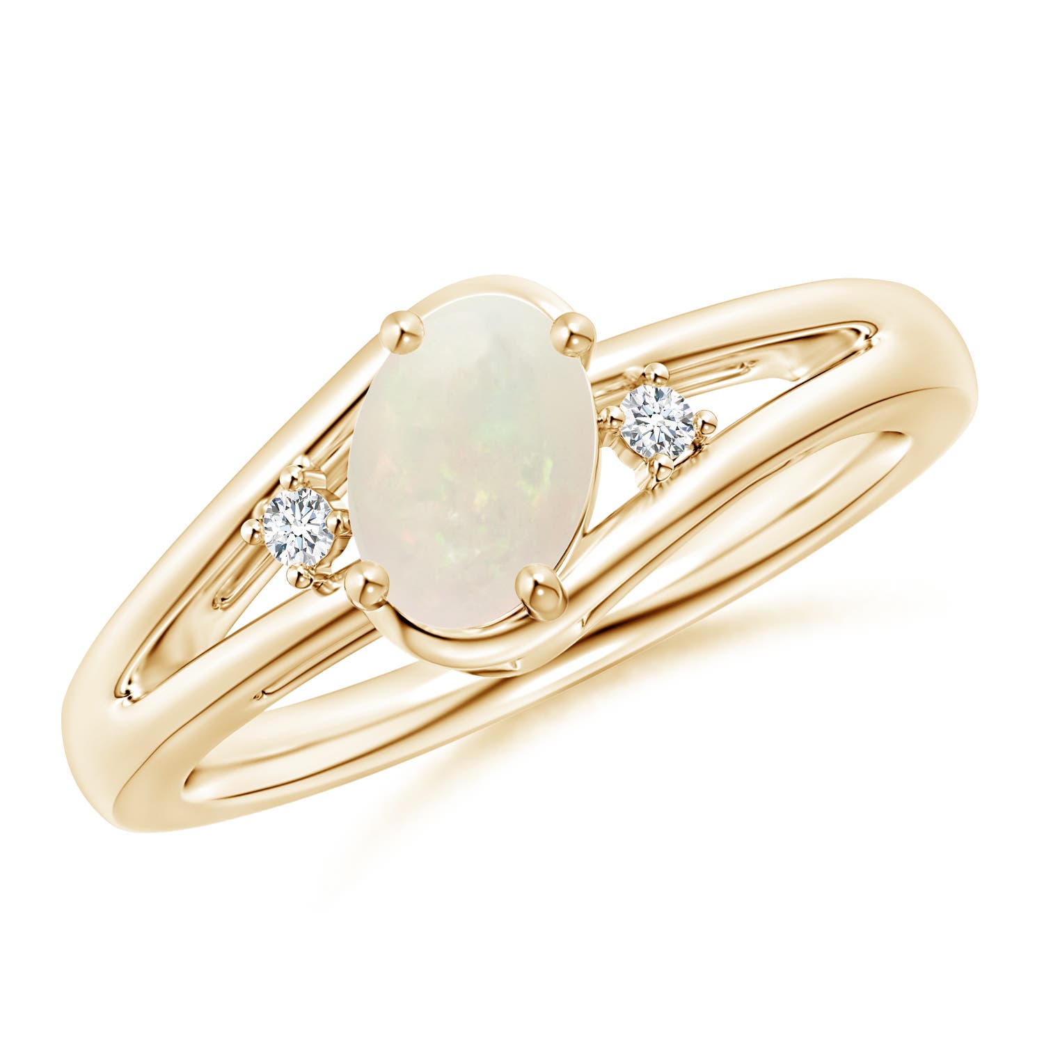 A - Opal / 0.49 CT / 14 KT Yellow Gold