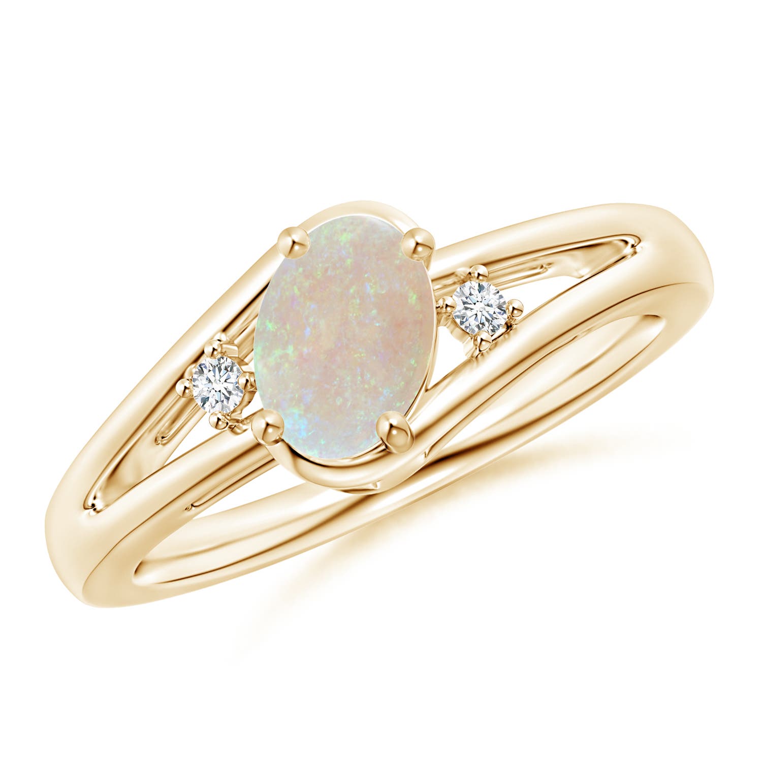 AA - Opal / 0.49 CT / 14 KT Yellow Gold