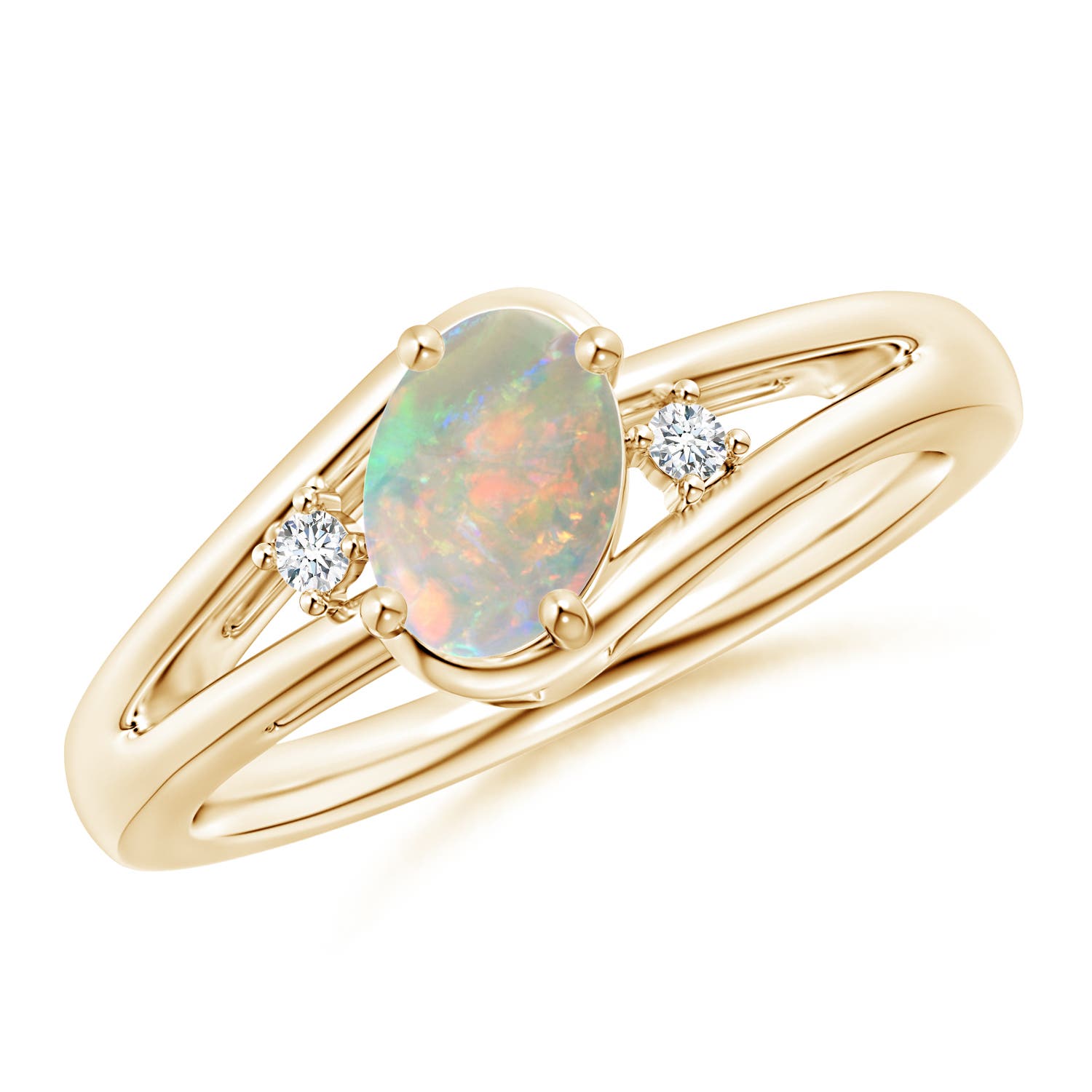 AAAA - Opal / 0.49 CT / 14 KT Yellow Gold