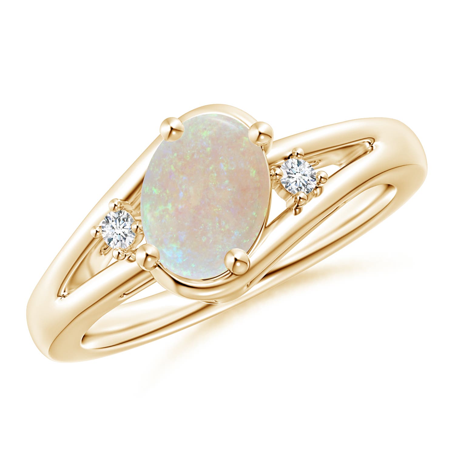 AA - Opal / 0.85 CT / 14 KT Yellow Gold