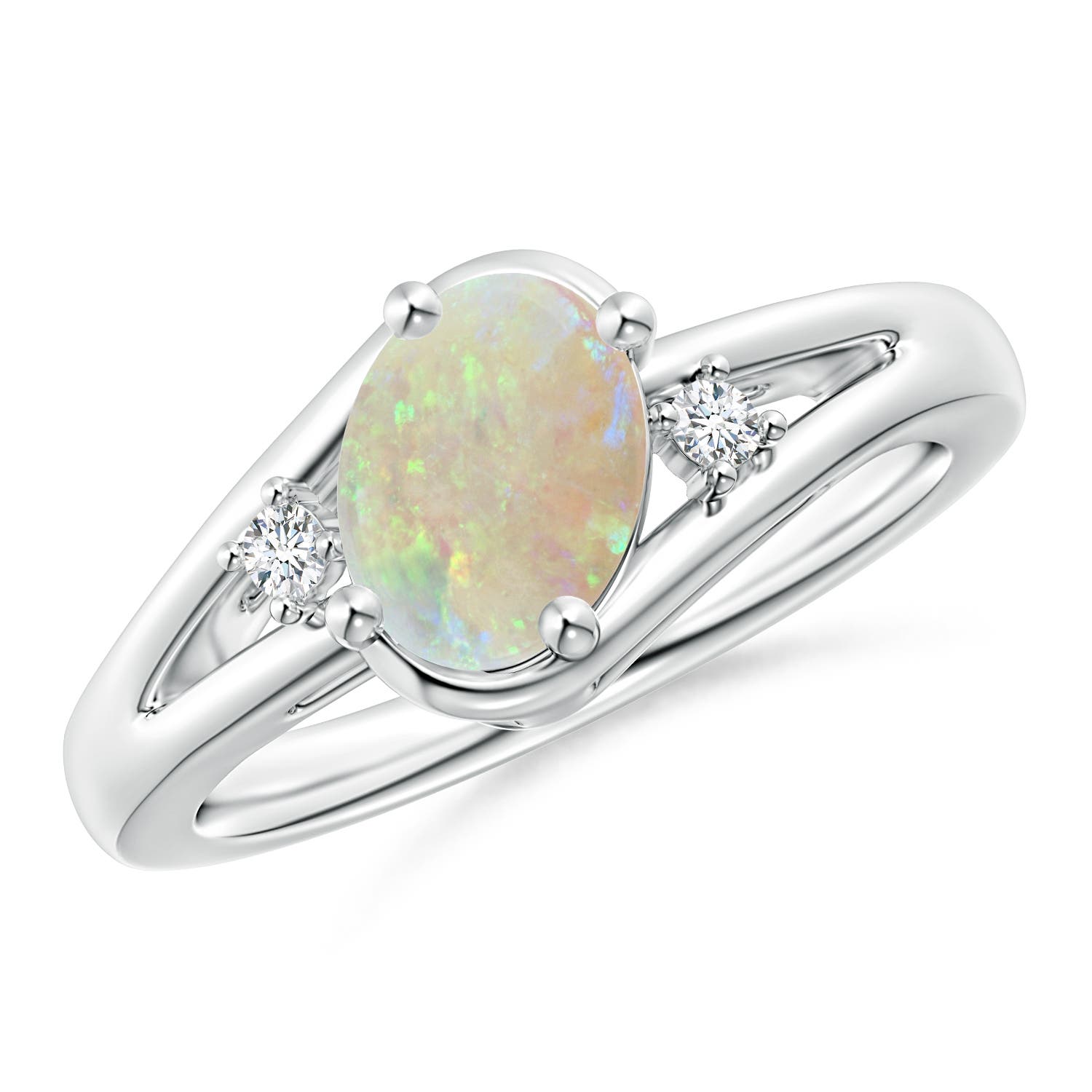 AAA - Opal / 0.85 CT / 14 KT White Gold