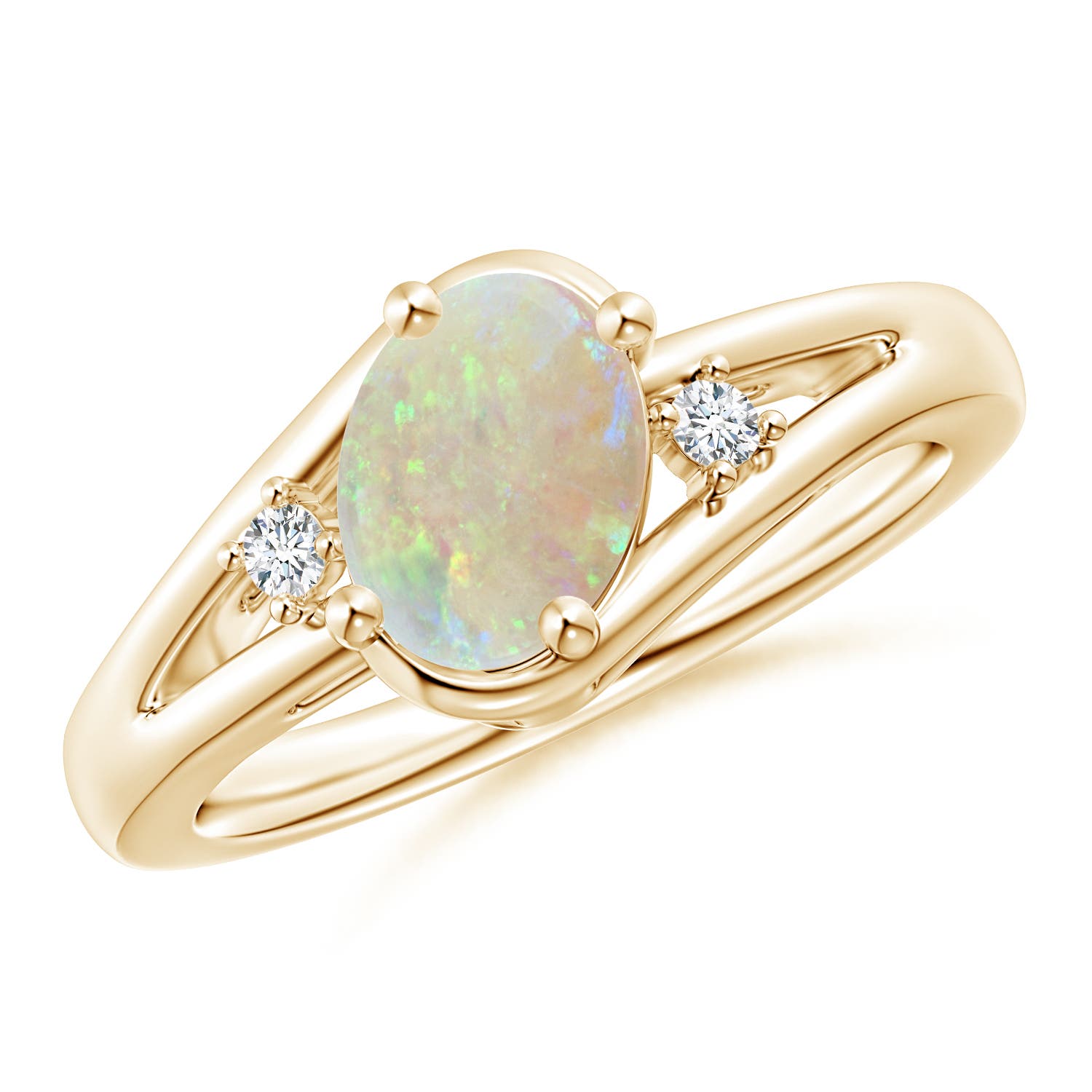 AAA - Opal / 0.85 CT / 14 KT Yellow Gold