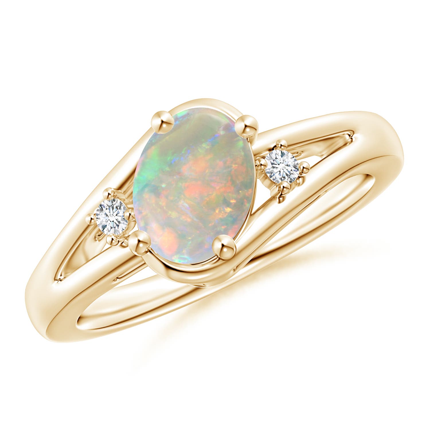 AAAA - Opal / 0.85 CT / 14 KT Yellow Gold