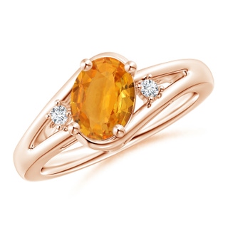 Oval A Orange Sapphire