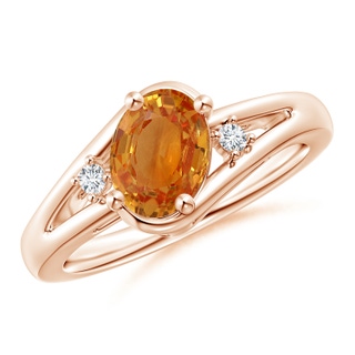 Oval AA Orange Sapphire