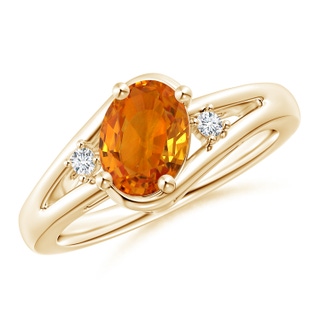 Oval AAA Orange Sapphire