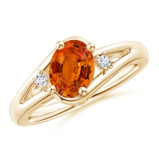 Oval AAAA Orange Sapphire