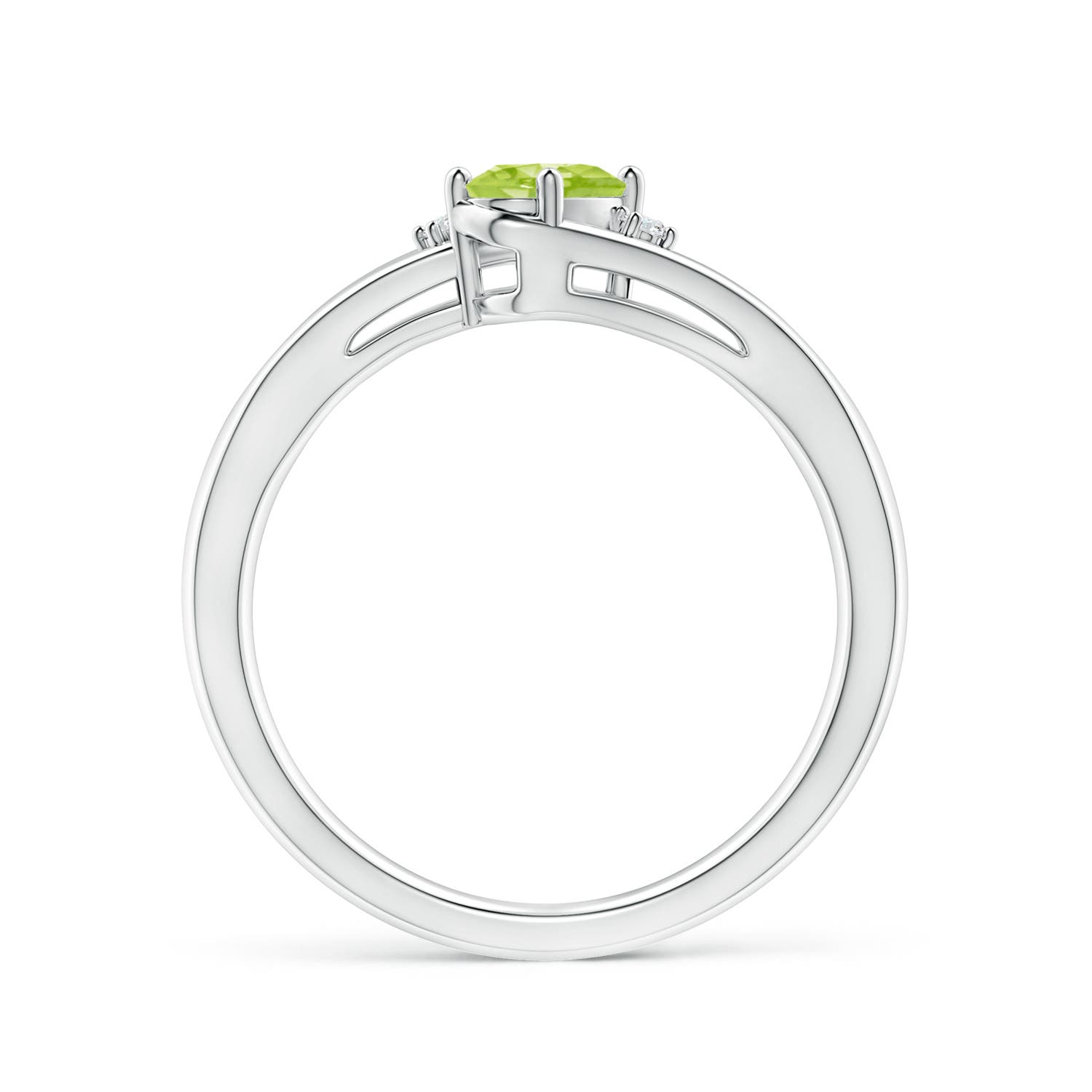 AA - Peridot / 0.5 CT / 14 KT White Gold