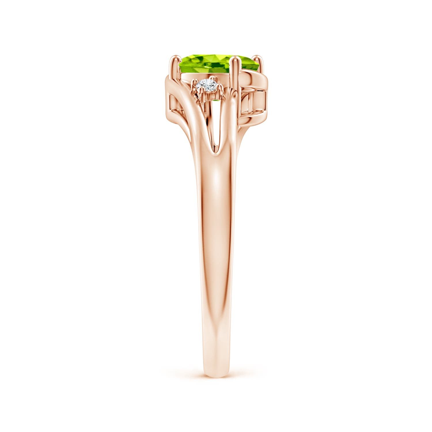 AAA - Peridot / 0.89 CT / 14 KT Rose Gold