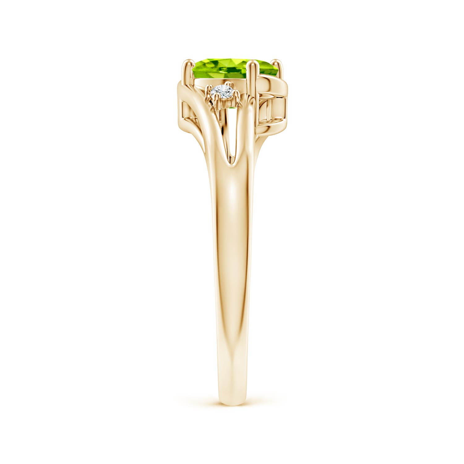 AAA - Peridot / 0.89 CT / 14 KT Yellow Gold