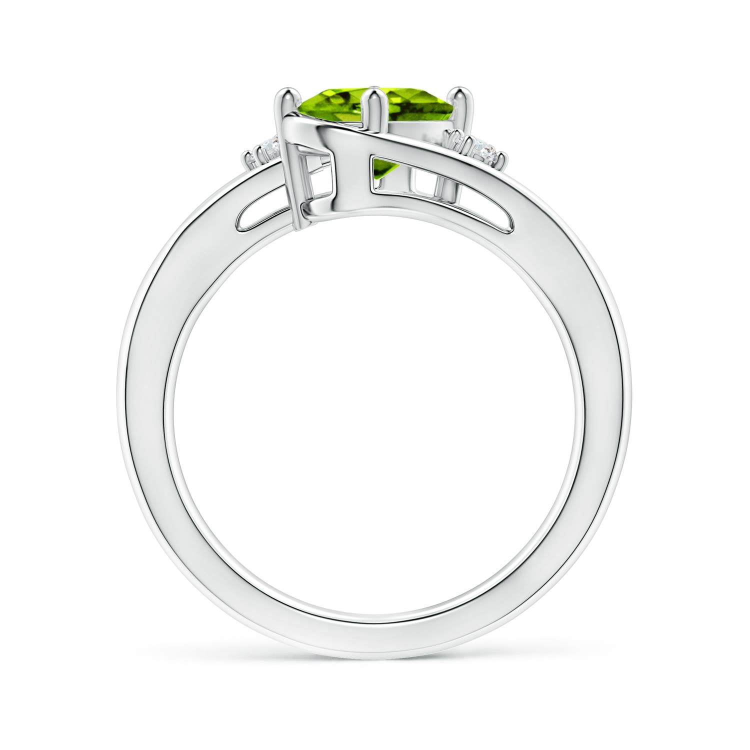 AAAA - Peridot / 1.4 CT / 14 KT White Gold