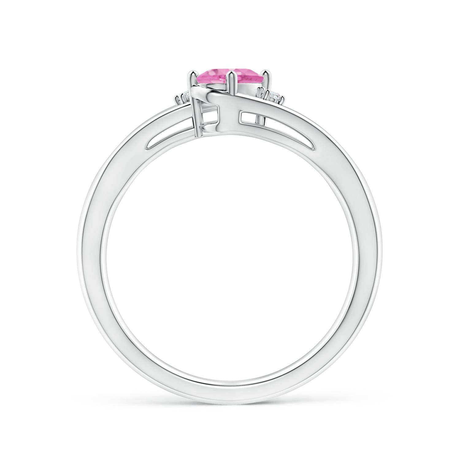 A - Pink Sapphire / 0.57 CT / 14 KT White Gold