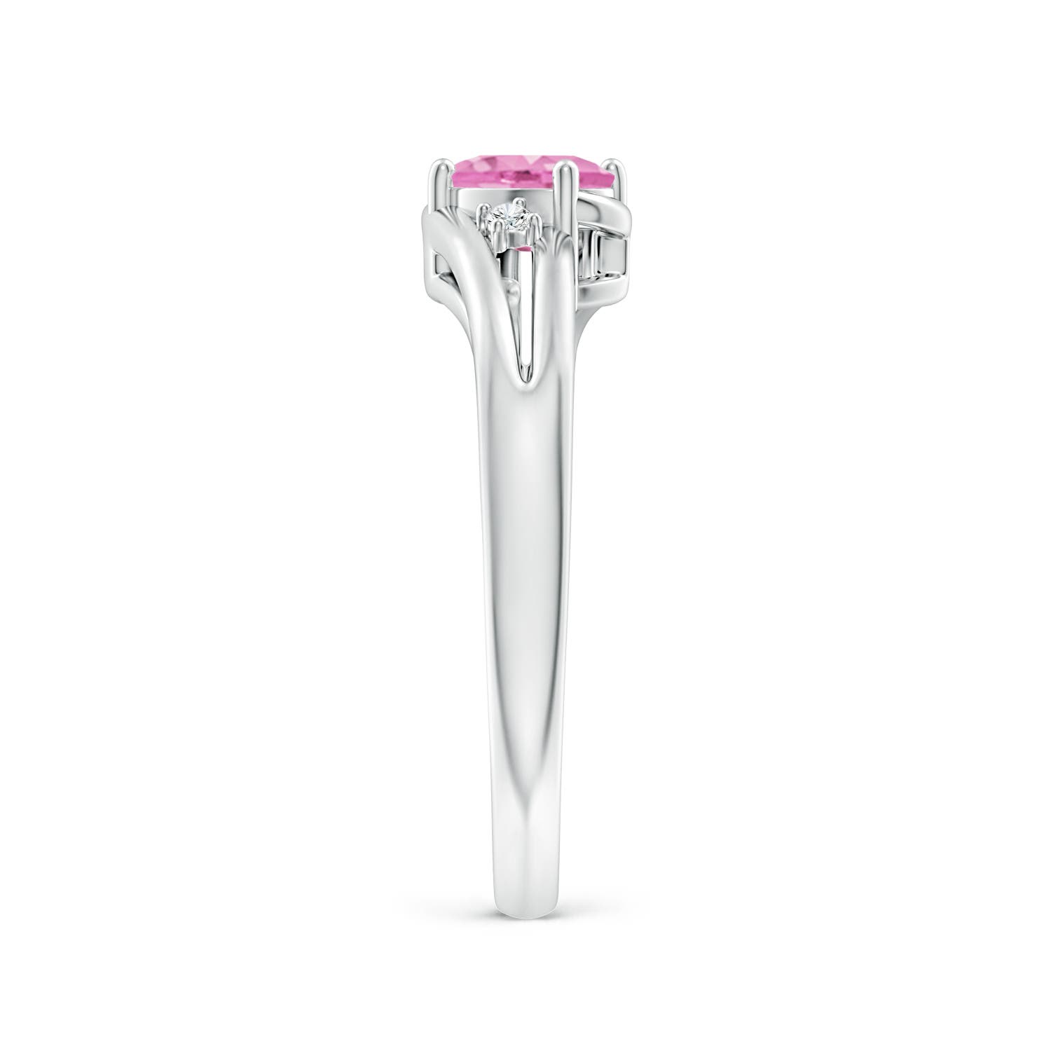 A - Pink Sapphire / 0.57 CT / 14 KT White Gold