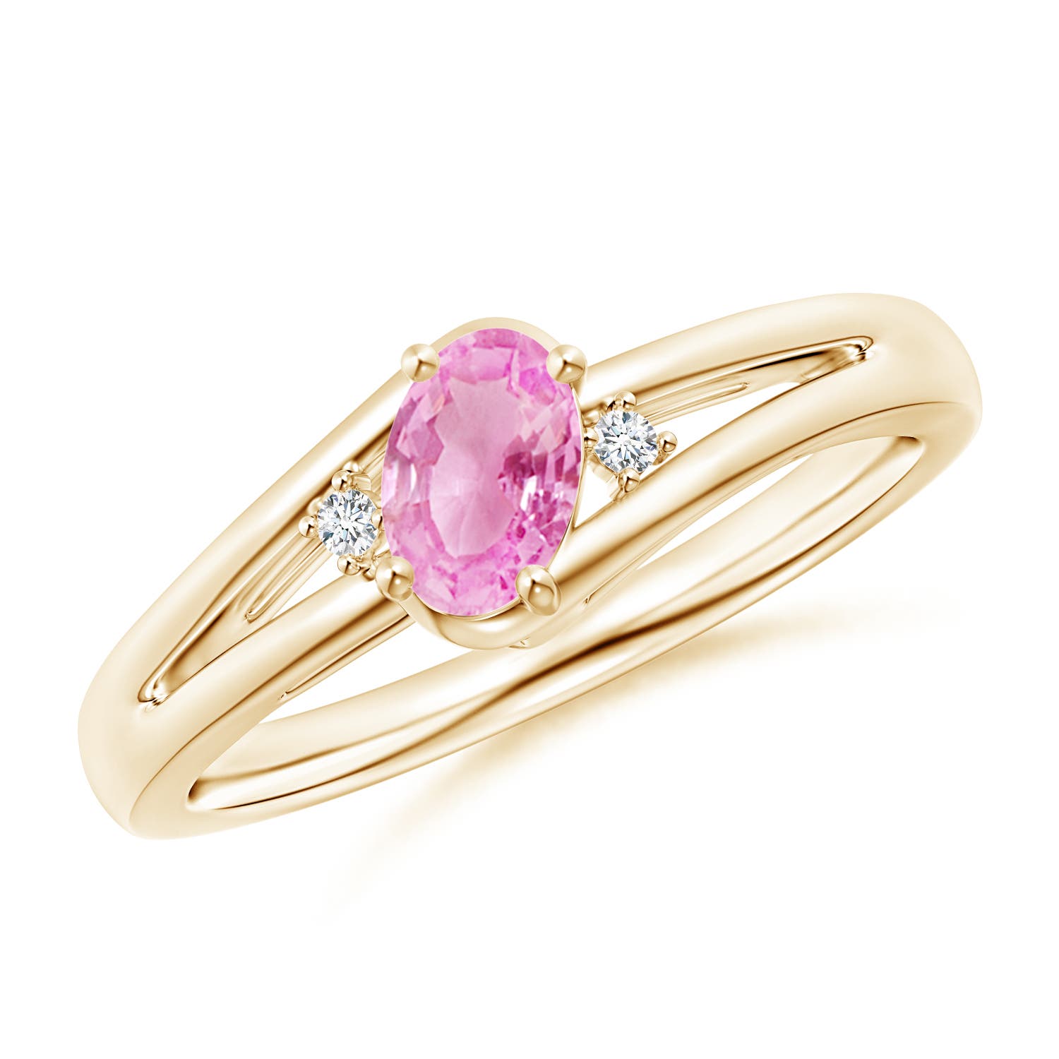 A - Pink Sapphire / 0.57 CT / 14 KT Yellow Gold