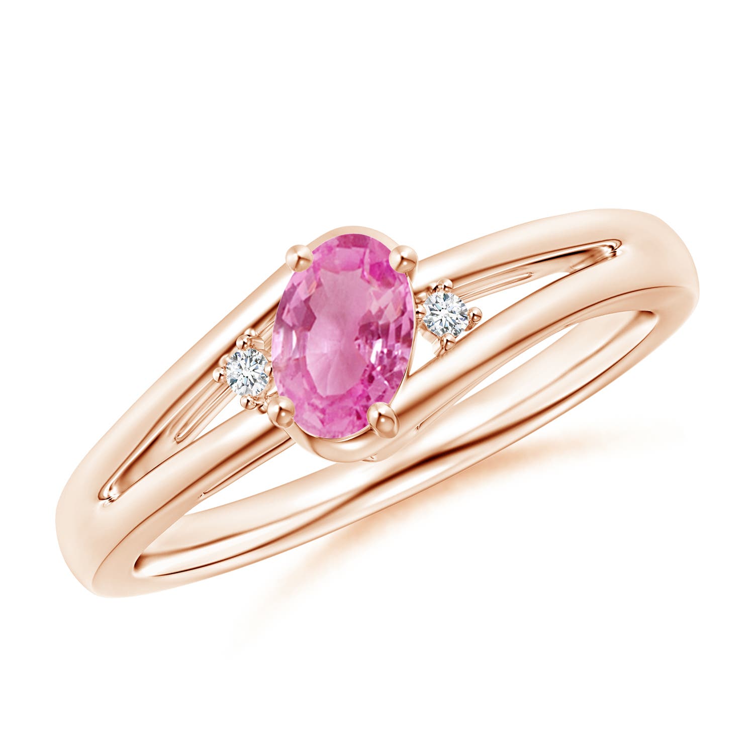 AA - Pink Sapphire / 0.57 CT / 14 KT Rose Gold