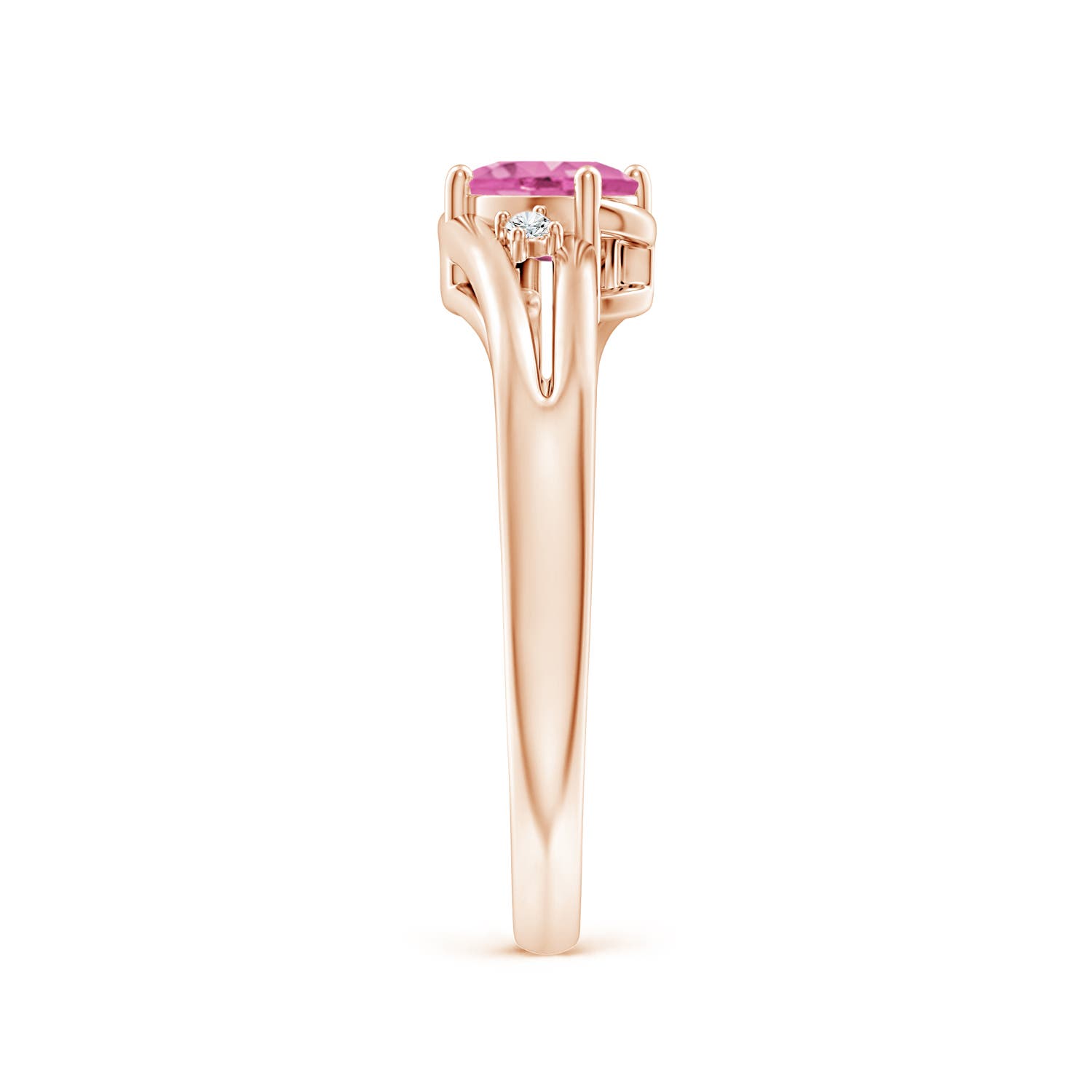 AA - Pink Sapphire / 0.57 CT / 14 KT Rose Gold