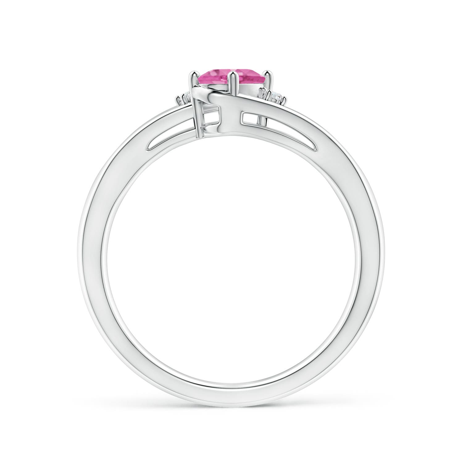 AA - Pink Sapphire / 0.57 CT / 14 KT White Gold