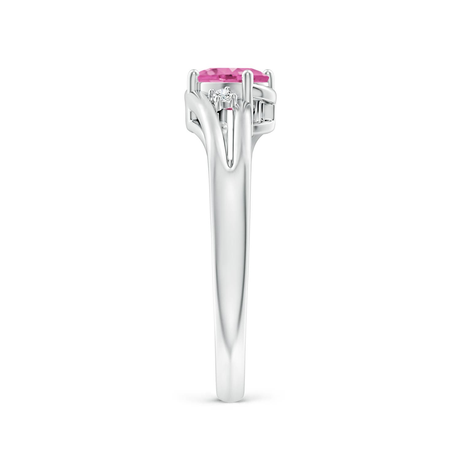 AA - Pink Sapphire / 0.57 CT / 14 KT White Gold