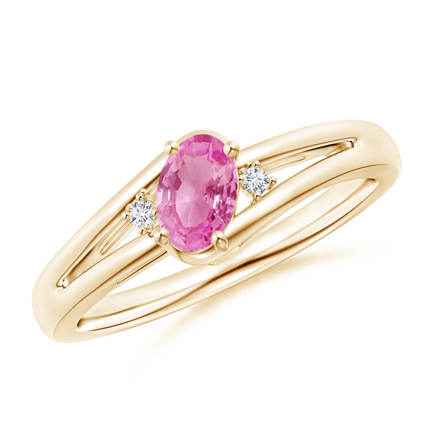 AA - Pink Sapphire / 0.57 CT / 14 KT Yellow Gold