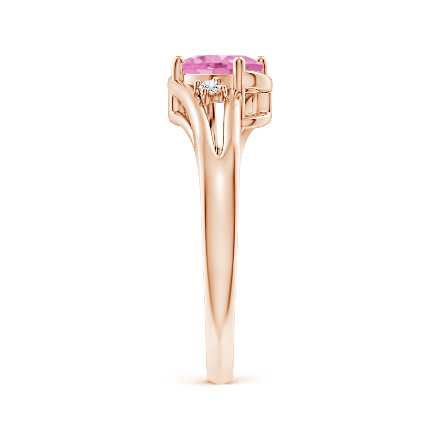 A - Pink Sapphire / 0.89 CT / 14 KT Rose Gold