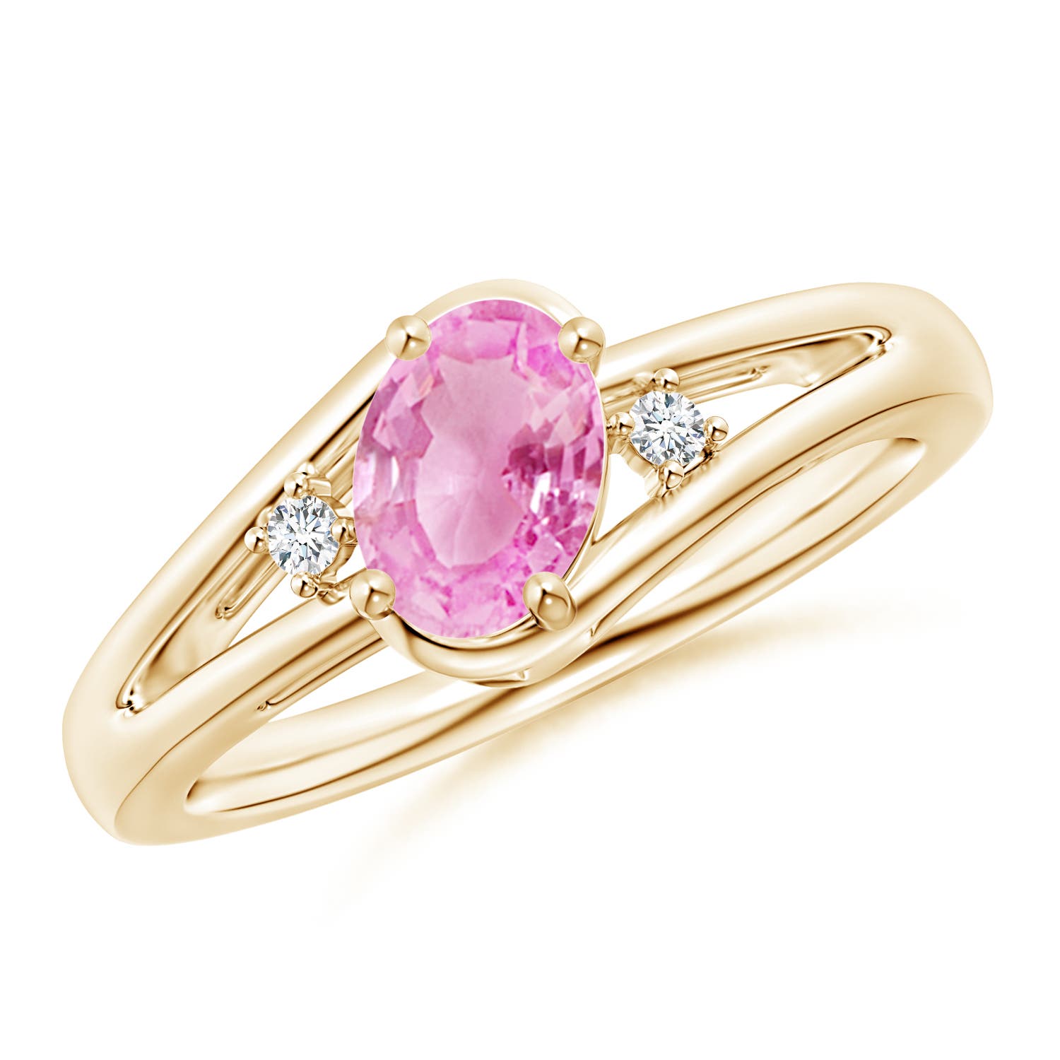 A - Pink Sapphire / 0.89 CT / 14 KT Yellow Gold