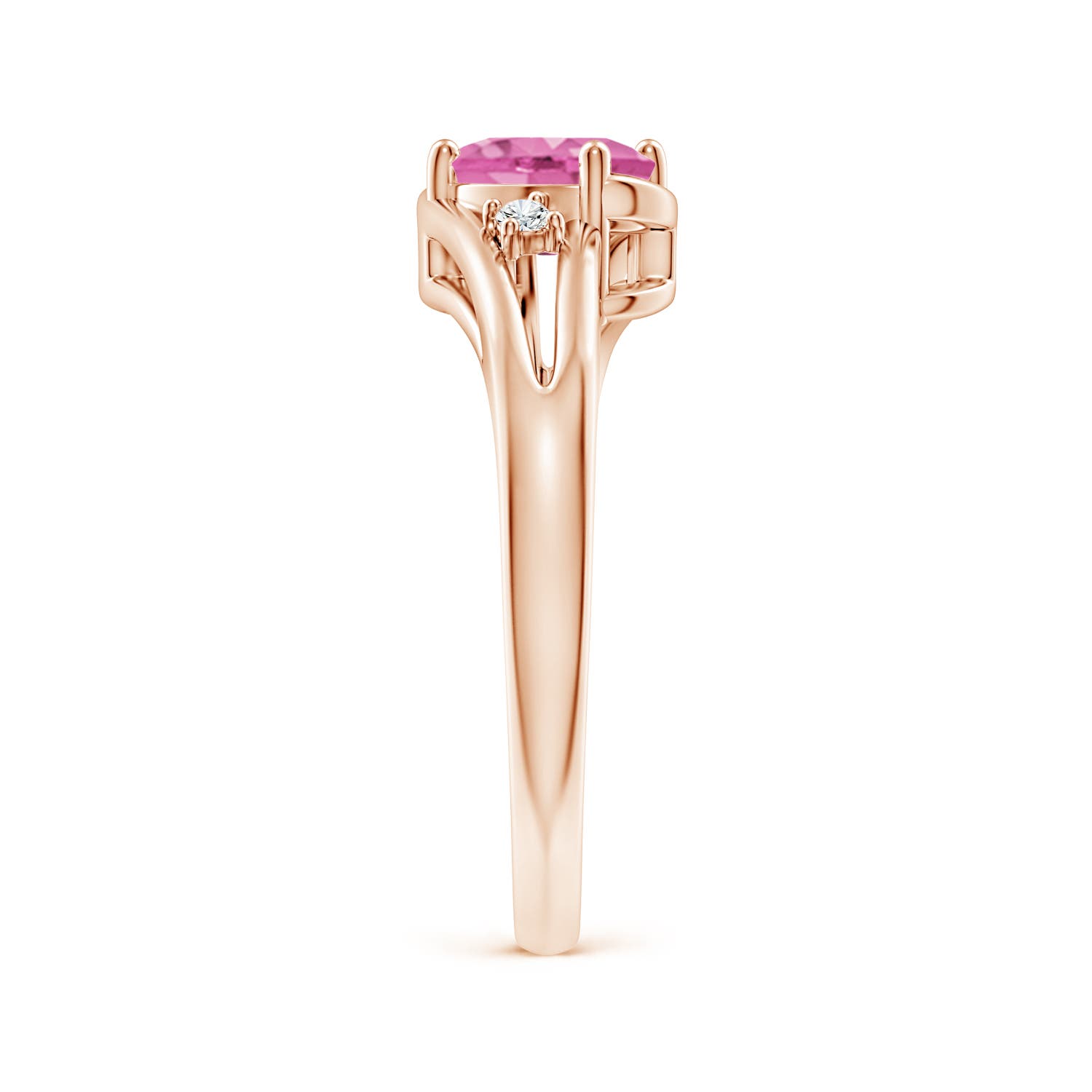 AA - Pink Sapphire / 0.89 CT / 14 KT Rose Gold