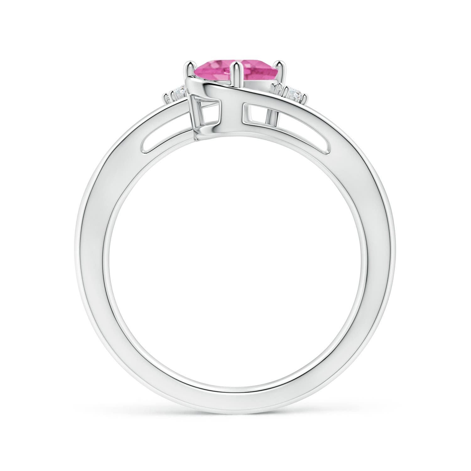 AA - Pink Sapphire / 0.89 CT / 14 KT White Gold