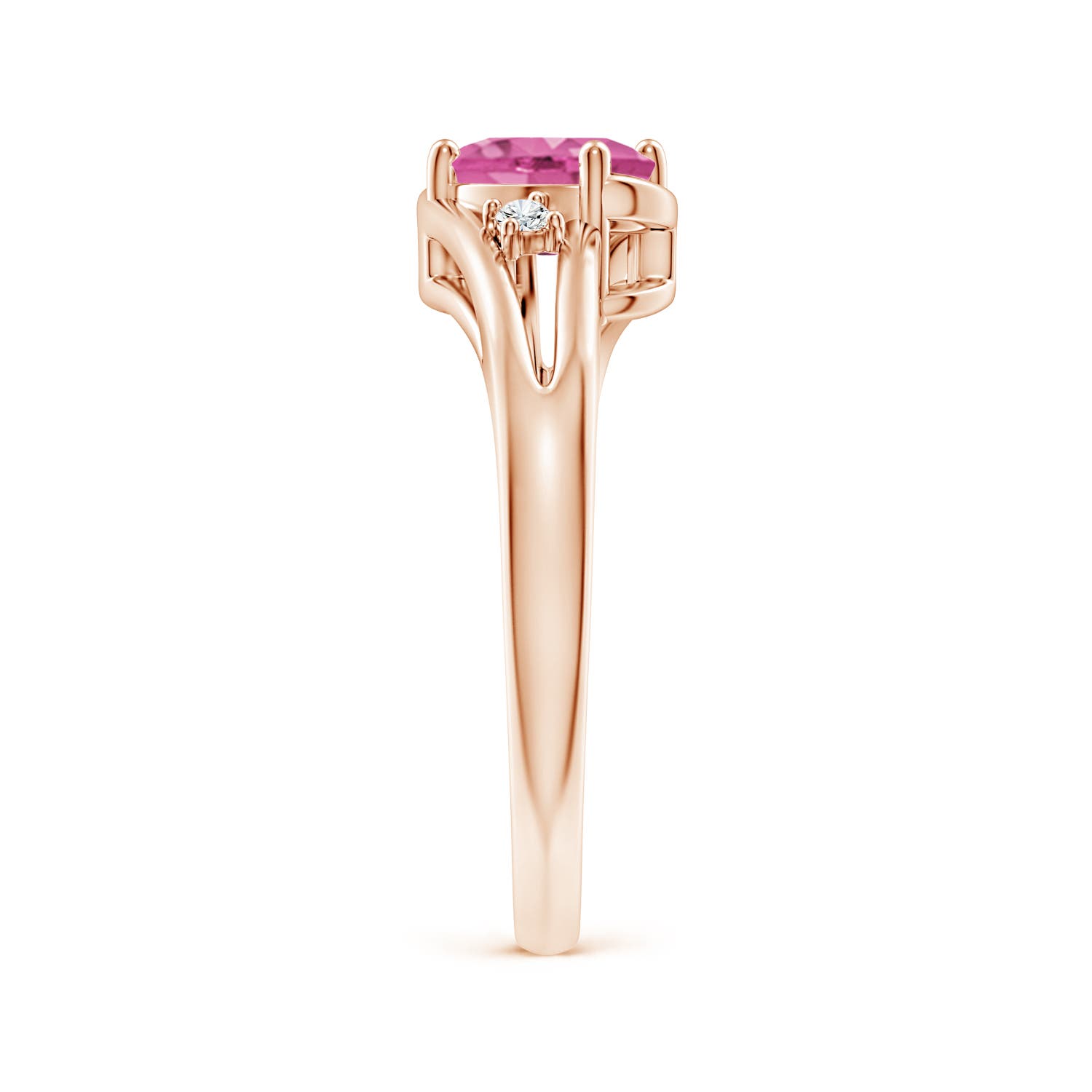 AAA - Pink Sapphire / 0.89 CT / 14 KT Rose Gold